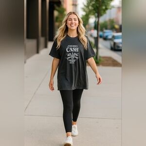 BUNDLE AND SAVE Gildan Johnny Cash Black Graphic Tee Shirt